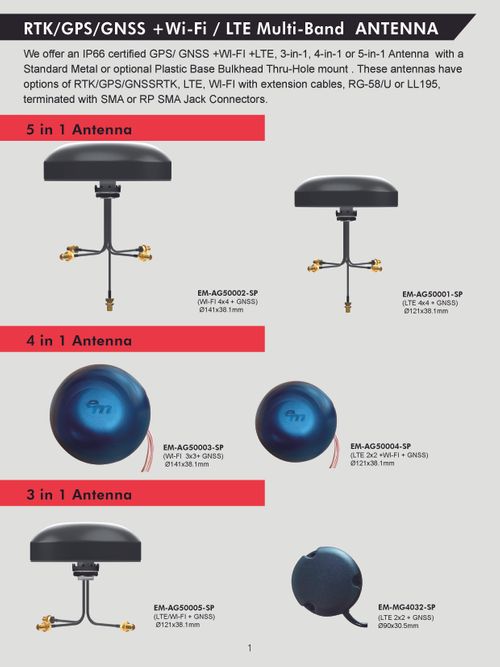 RTK/GPS/GNSS +Wi-Fi / LTE Multi-Band  ANTENNA