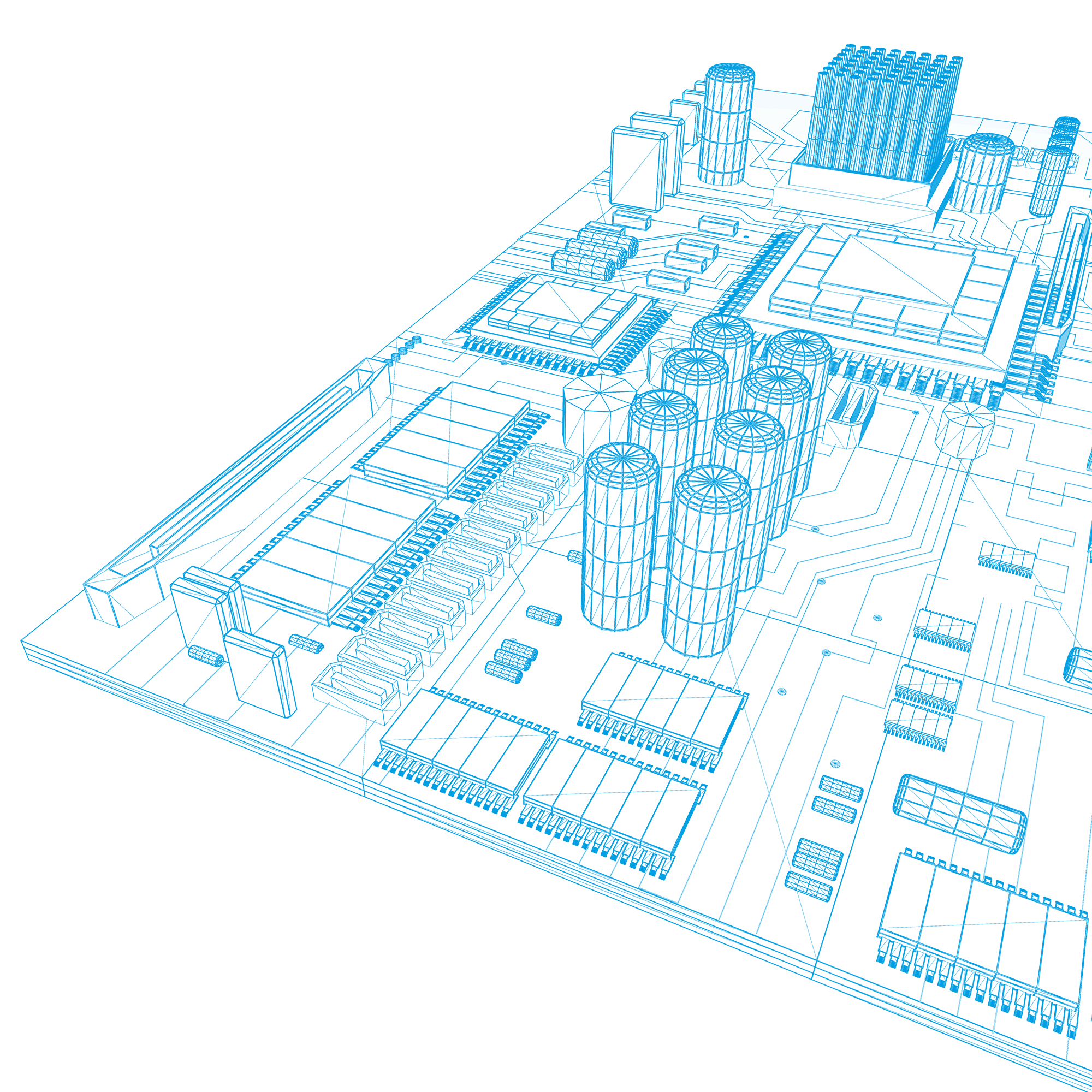Electronic design circuit board graphic