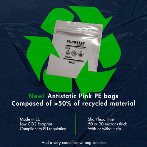 Eurostat are delighted to introduce our new line of antistatic polyethylene bags