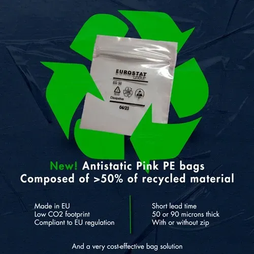 Eurostat are delighted to introduce our new line of antistatic polyethylene bags