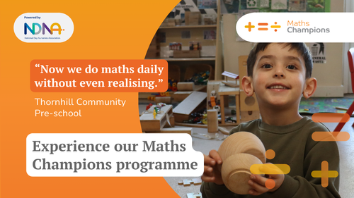 Maths Champions programme | NDNA | Thornhill Community Pre-school