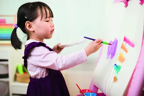 Childminder activities: Beautiful brush strokes!