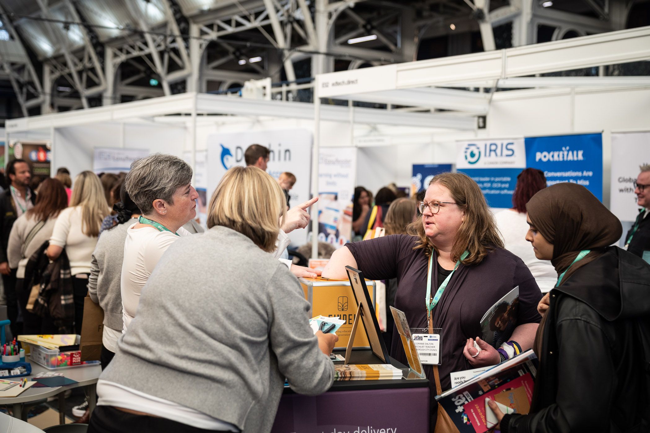 Visitors and exhibitors at Tes SEND Show London