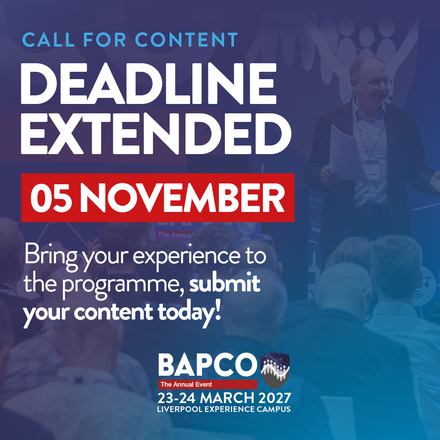 Call for Content Deadline Extended to 5th November