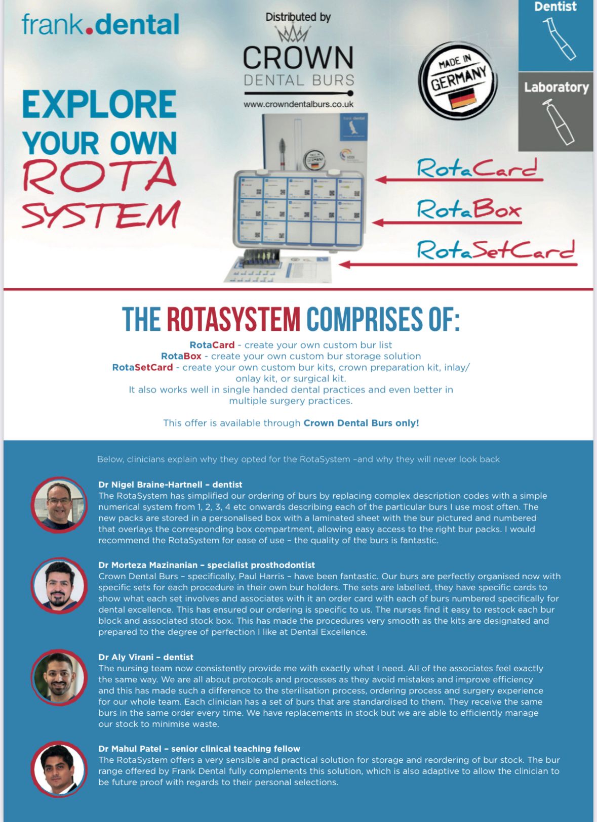 RotaSystem- Orangise your Dental burs