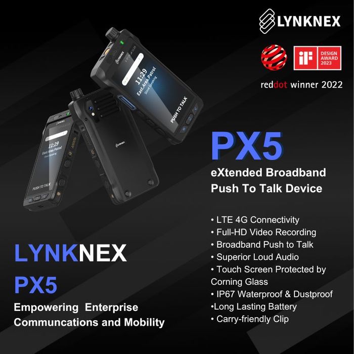 The PX5 eXtended Broadband Push-To-Talk Communicator