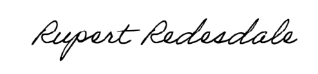 Rupert Redesdale signature
