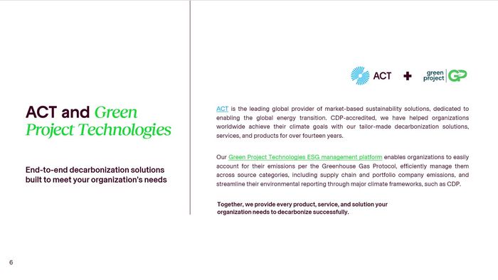 ACT and Green Project Technologies  