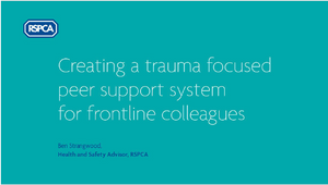 Creating a trauma focussed peer support system for frontline colleagues