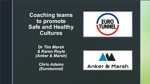 Coaching Teams to Promote Safe and Healthy Cultures