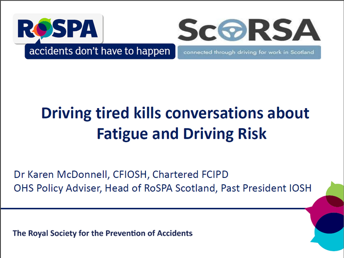 Driving Tired Kills: Conversations About Sleep, Fatigue and Driving Risk