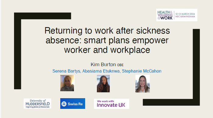 Returning to work after sickness absence: smart plans empower worker and workplace