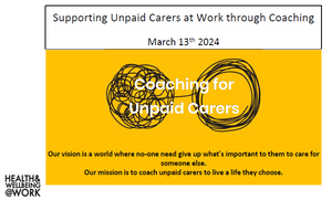 Supporting Unpaid Carers at Work through Coaching