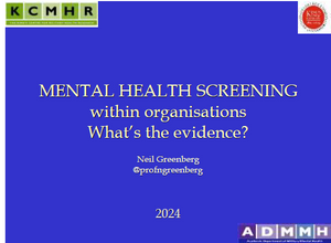 Workplace Mental Health Screening for Trauma Exposed Workforces