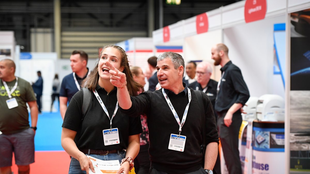 Subcon exhibition show floor with exhibitors and visitors
