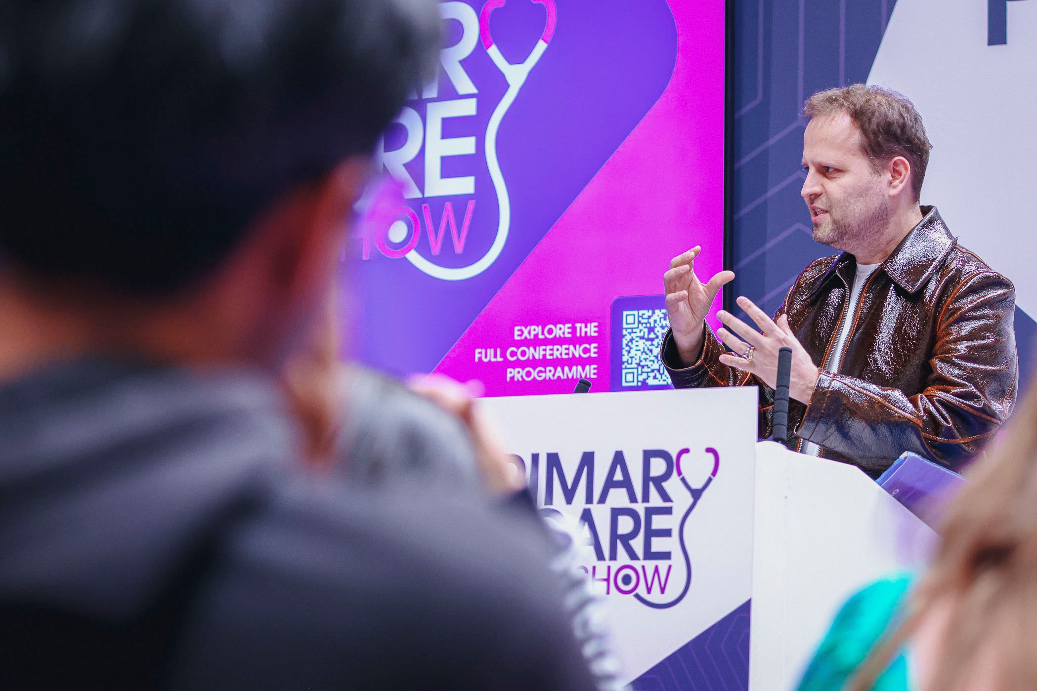Adam Kay on stage at The Primary Care Show 2026