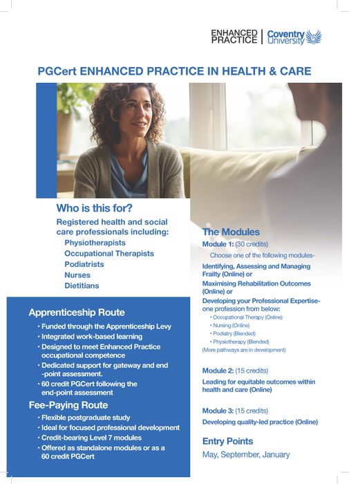 PGCert Enhanced Practice in Health & Care