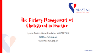 The Dietary Management of Cholesterol in Practice