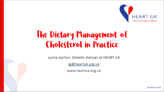 The Dietary Management of Cholesterol in Practice