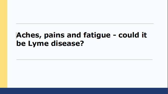 Therapy - Aches, Pains and Fatigue - Could it be Lyme Disease?