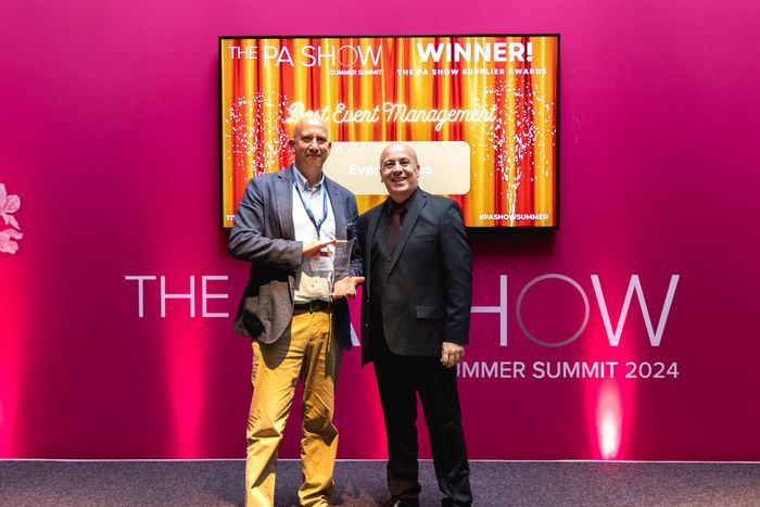 Eventurous win Best Event Management at PA Show Supplier Awards 2024!