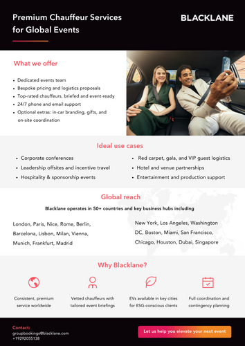 Blacklane Events Service