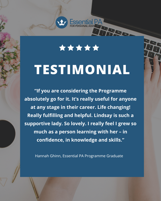 The Essential PA Programme (incorporating an Ofqual Regulated Qualification)