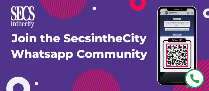 Sign up for SecsintheCity’s WhatsApp Community