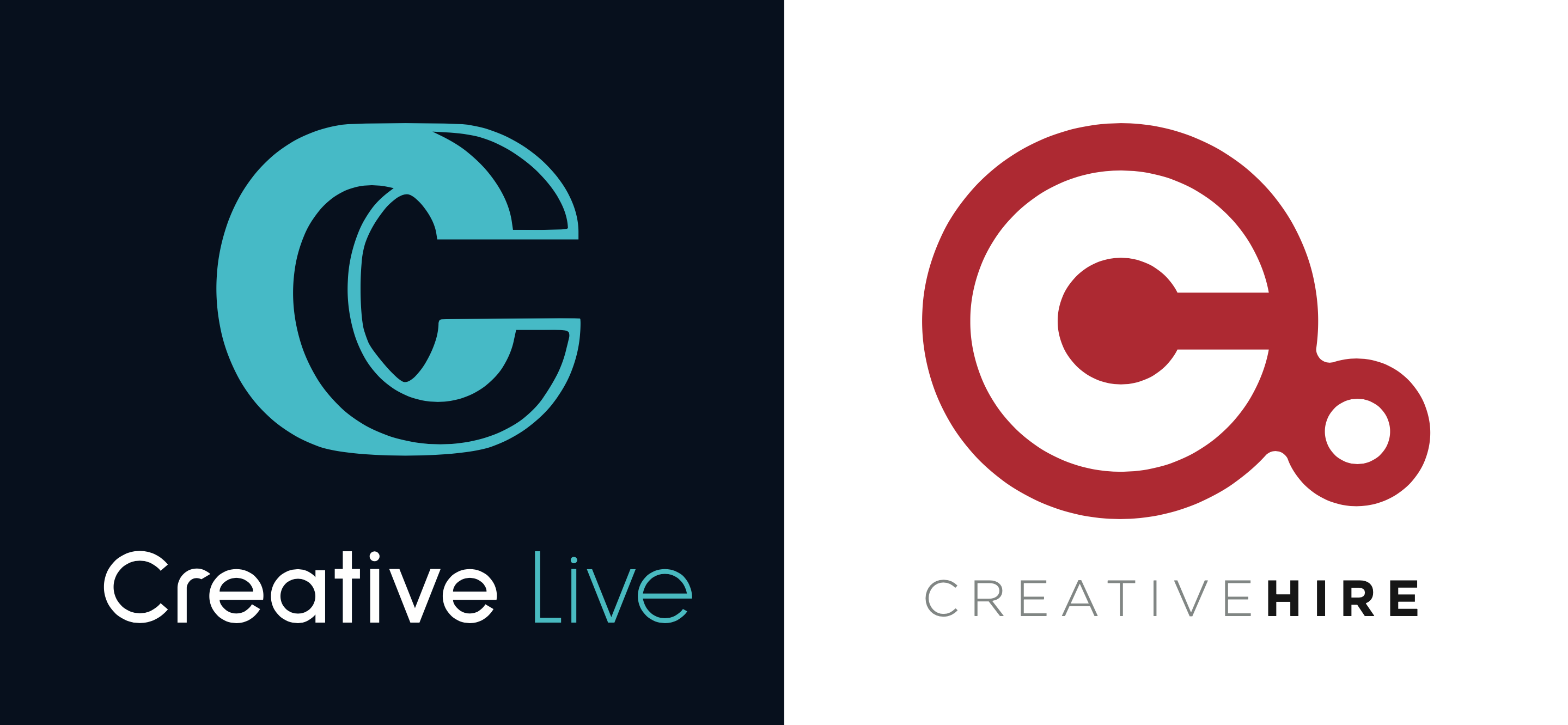 creative hire and live logo