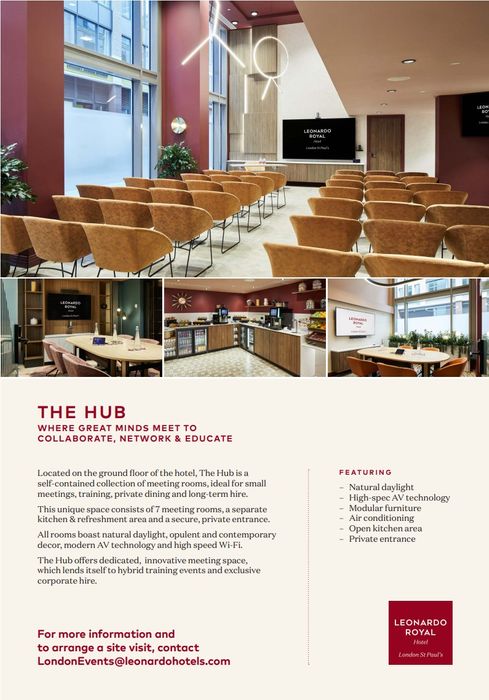 Ground Floor Meeting Zone - The Hub - Leonardo Royal London St Paul's