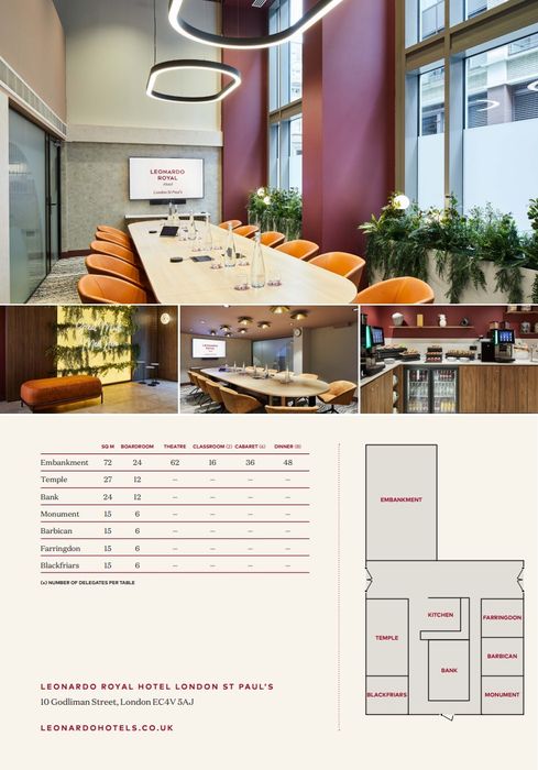 Ground Floor Meeting Zone - The Hub - Leonardo Royal London St Paul's