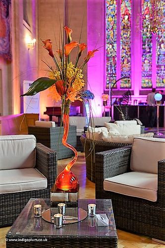 Our Funky Lilly vases filled with Fresh Calla Lilies