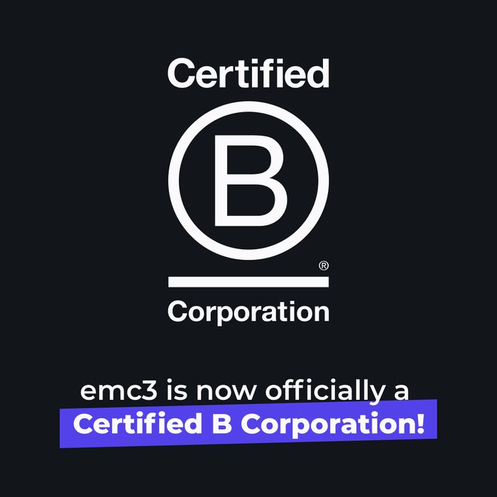 Sustainable growth matched with sustainable status, emc3 becomes B Corp
