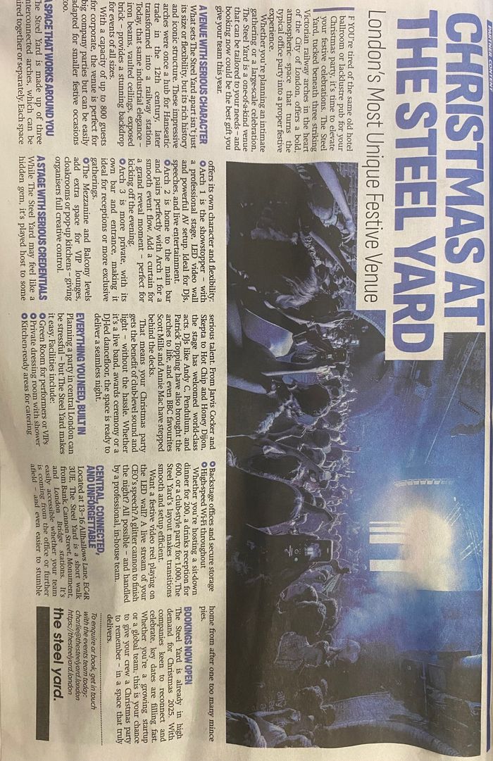 Christmas At The Steel Yard