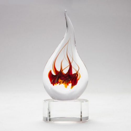 Handmade Flame Award on base