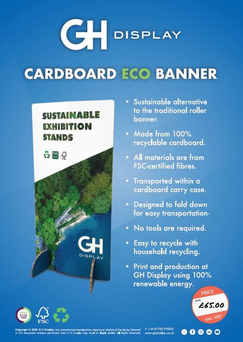 Cardboard Eco Banner Stand