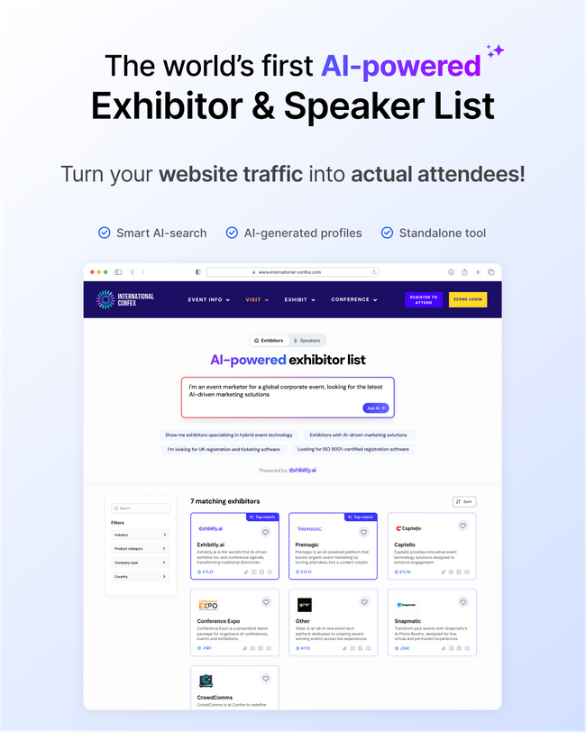 Exhibitly.ai launches the world’s first AI-powered exhibitor & speaker list