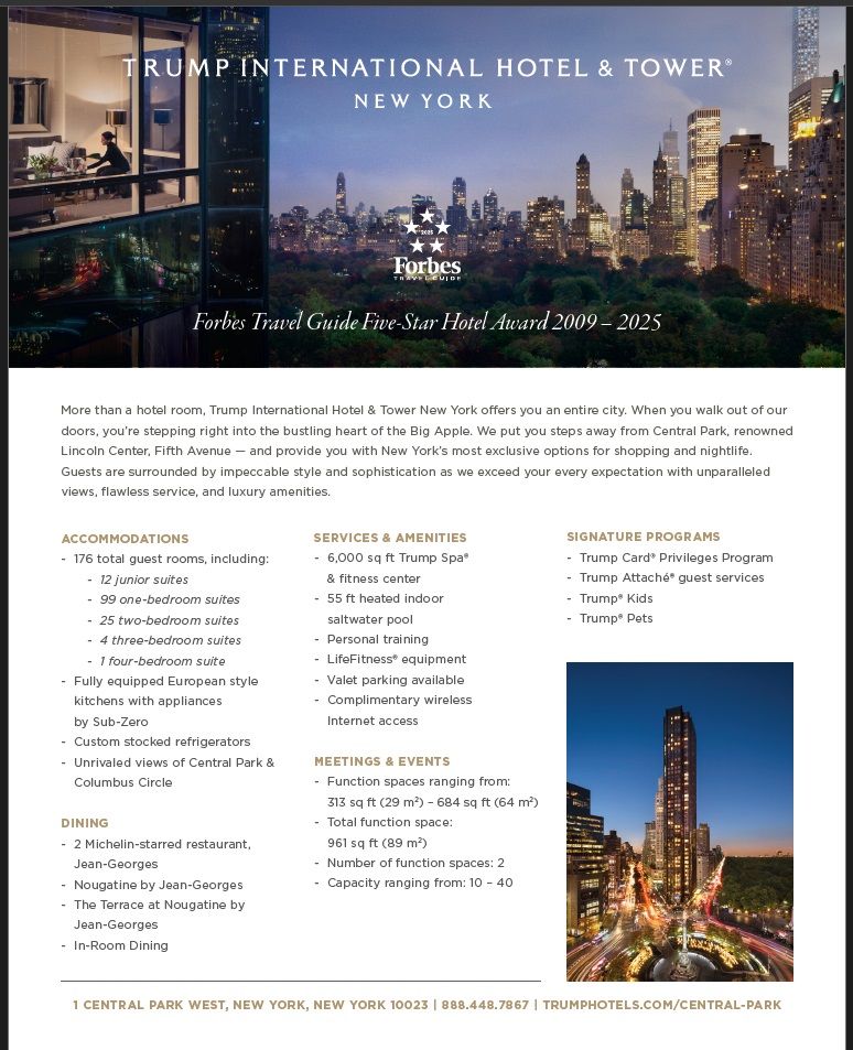 Forbes Travel Guide Five Star Hotel Award