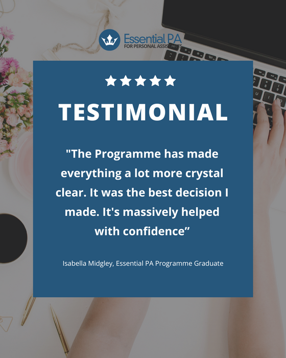 The Essential PA Programme (incorporating an OfQual Regulated Qualification)