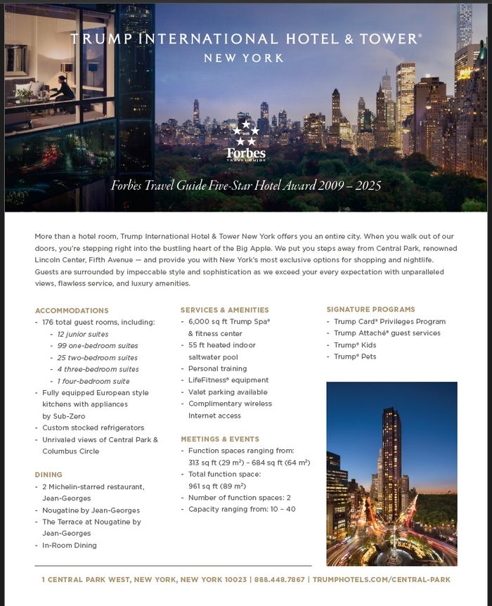 Forbes Travel Guide Five Star Hotel Award