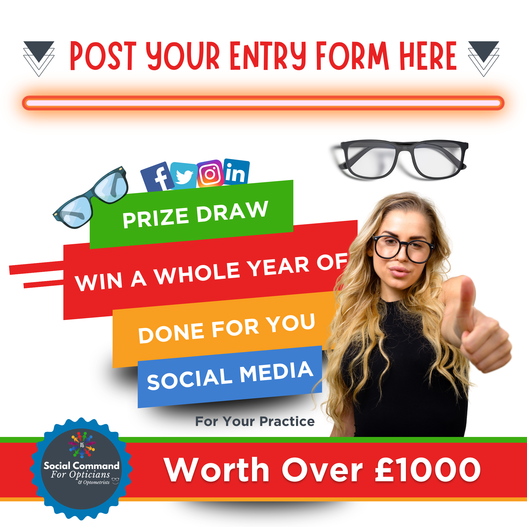Win a years worth of FREE done-for-you Social Media posted EVERY DAY for a year!