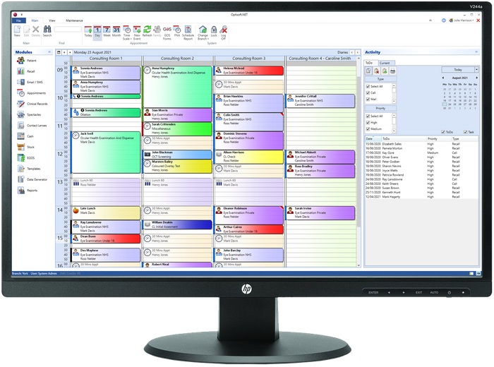 Appointments Module 100 Optical