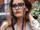 Blue Aromatherapy Essential Oil Diffuser Chunky Acrylic Glasses Chain