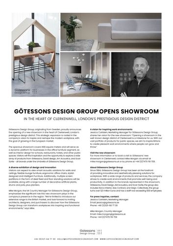 Gotessons Design Groups opens showroom in London