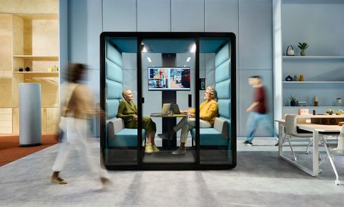 Feel free to talk, to meet, to work with a new line of hushFree acoustic pods