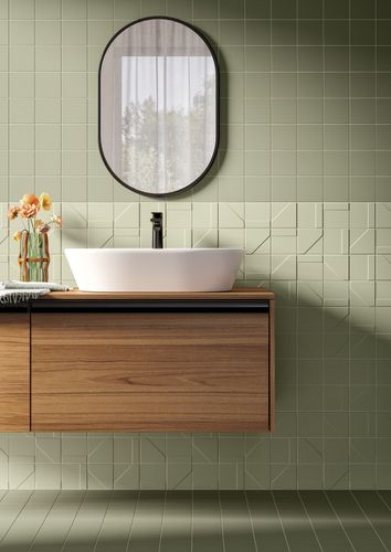Fullbody Astratto, Esagono and glazed porcelain