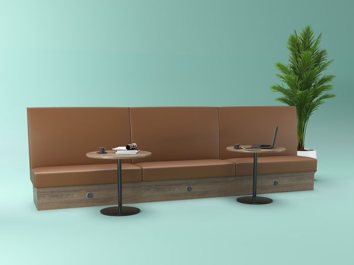 Modular clearance banquette seating