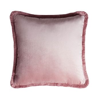 Velvet Cushion Pink With Fringes