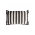Outdoor Indoor Striped Cushion With Piping Carbon