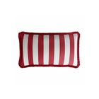 Outdoor Indoor Striped Cushion With Fringes Red